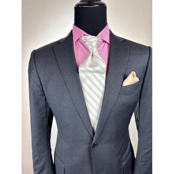 RECENT MODEL! Ermenegildo ZEGNA Modern 2-Button Dark Gray Sport Jacket 42 R e52 - Picture 2 of 4